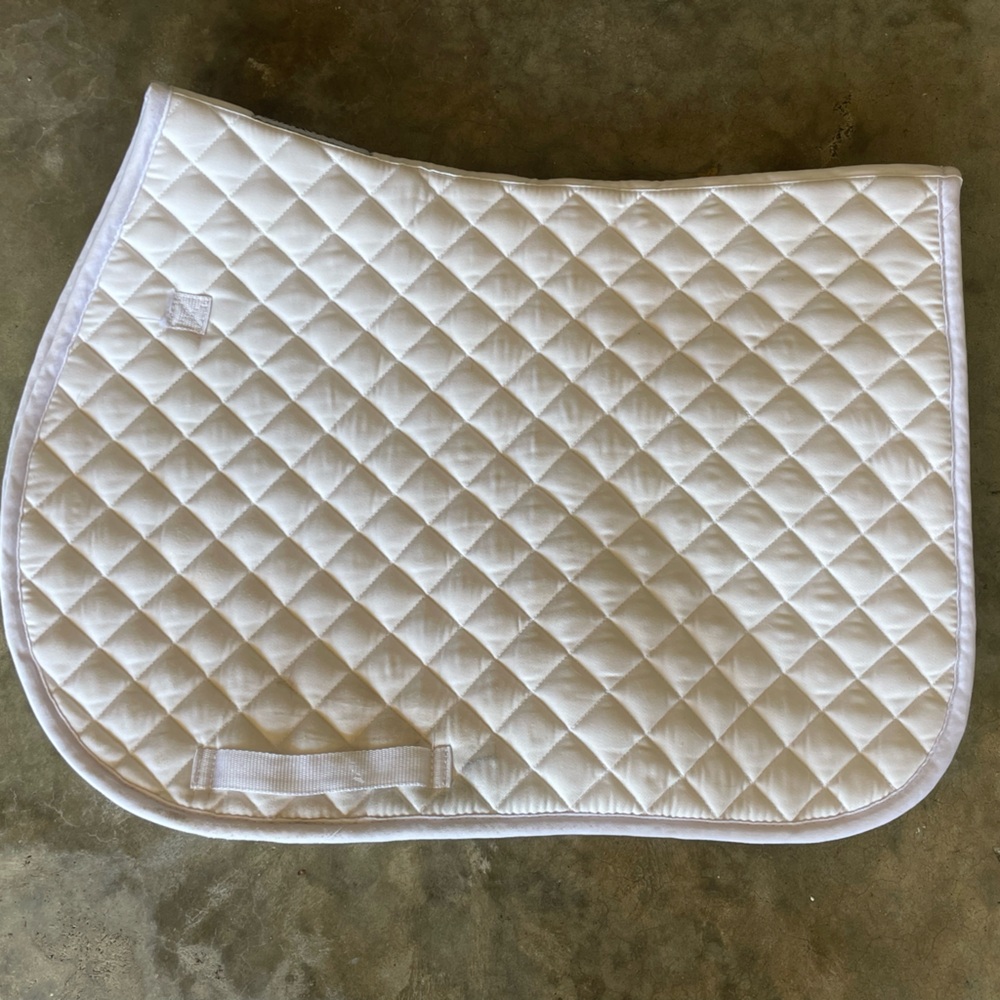 White Quilted Saddle Pad